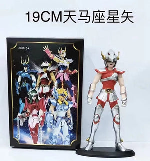 Planet Gates A / No box 19CM Anime Figure Phoenix Ikki Hyoga Seiya Shiryu Standing Armor Model Children's Toys PVC Box Desktop Collection Decoration
