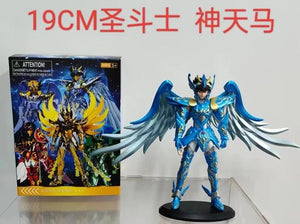 Planet Gates A / No box 19CM Anime Figure Phoenix Ikki Hyoga Seiya Shiryu Standing Armor Model Children's Toys PVC Box Desktop Collection Decoration