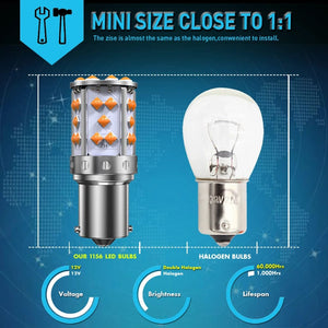 Planet Gates A pack 1156 P21W ba15s Bau15s PY21W 7507 LED Canbus No Hyper Flash Turn Signal Light Bulb Built-in Resistor Error Free Orange