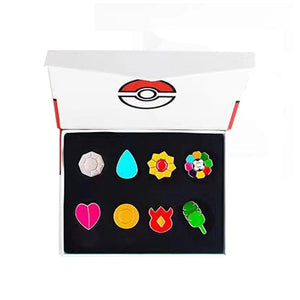 Planet Gates A Pokemon Gym Badges Kanto Johto Hoenn Sinnoh Unova Kalos League Region Pins Brooches Orange Islands Box Collection Pocket Monster