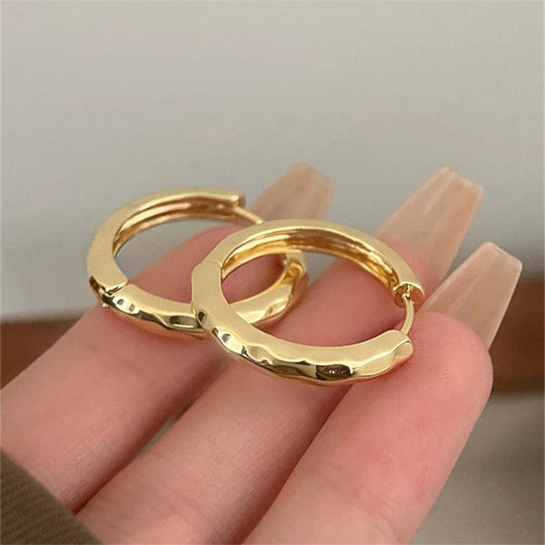 Planet Gates A-qd272sliver Adolph Trending Metal Geometry Hoop Earring Fashion New Design Irregular Minimalist Earrings for Women Fashion Jewelry Gift 2023