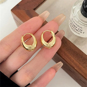 Planet Gates A-qd272sliver Adolph Trending Metal Geometry Hoop Earring Fashion New Design Irregular Minimalist Earrings for Women Fashion Jewelry Gift 2023
