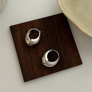 Planet Gates A-qd272sliver Adolph Trending Metal Geometry Hoop Earring Fashion New Design Irregular Minimalist Earrings for Women Fashion Jewelry Gift 2023