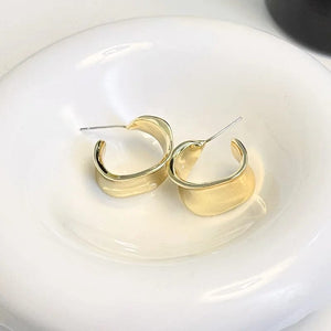 Planet Gates A-qd272sliver Adolph Trending Metal Geometry Hoop Earring Fashion New Design Irregular Minimalist Earrings for Women Fashion Jewelry Gift 2023