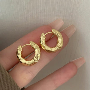 Planet Gates A-qd272sliver Adolph Trending Metal Geometry Hoop Earring Fashion New Design Irregular Minimalist Earrings for Women Fashion Jewelry Gift 2023