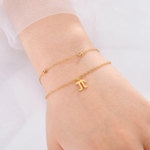 Planet Gates A steel color Dawapara Greek Letter Alphabet Charm Bracelet Psychology PSI Symbol Math Symbol Stainless Steel Jewelry