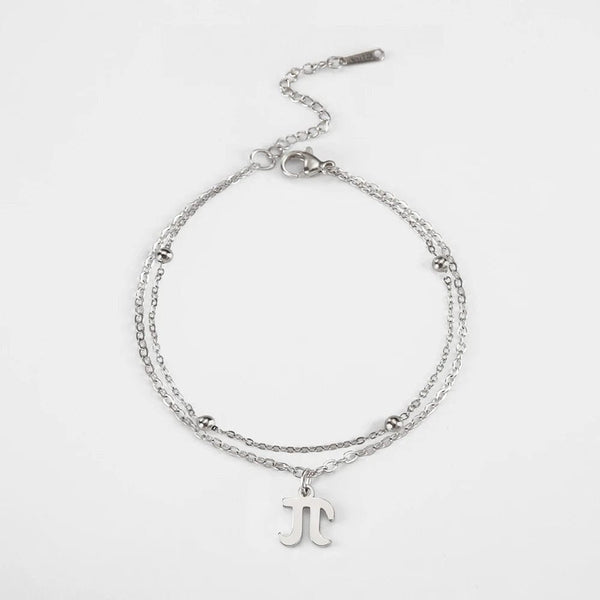 Planet Gates A steel color Dawapara Greek Letter Alphabet Charm Bracelet Psychology PSI Symbol Math Symbol Stainless Steel Jewelry