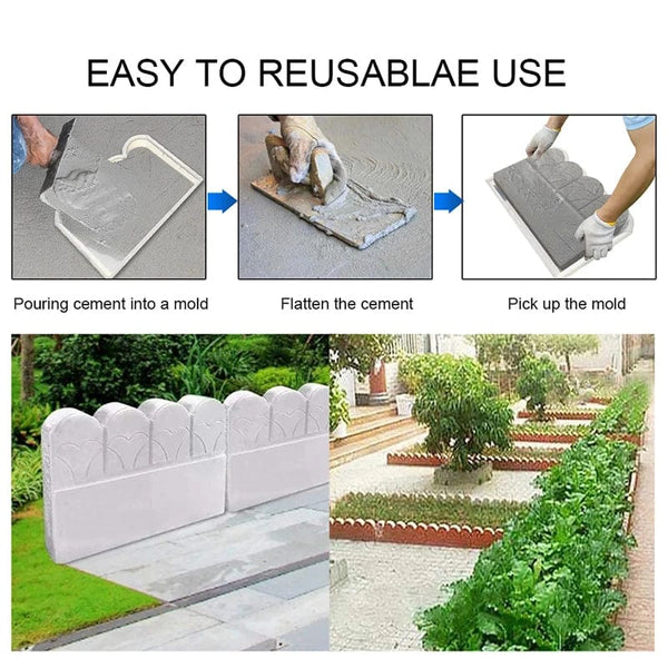 Planet Gates A style Stone Brick Path Mold Garden Building Accessories Plastic Making DIY Fish Pond Paving Mould Home Wall Fence Road Concrete Mold