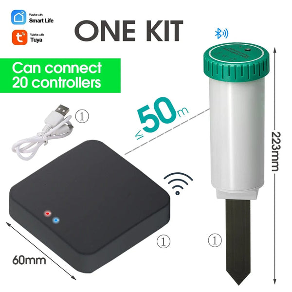 Planet Gates A Tuya Zigbee Bluetooth Wifi Soil Temperature Humidity Sensor Tester Garden Detector for Indoor Outdoor Plants Remote Controllers