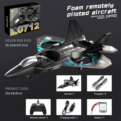Planet Gates A With 1 Battery / CHINA L0712 RC Plane 2.4G Remote Control Aircraft Gravity Sensing Helicopter Glider with Light EPP Foam Fighters for Boys Children