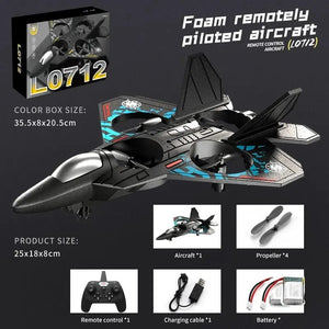 Planet Gates A With 2 Batteries L0712 RC Plane 2.4G Remote Control Aircraft Gravity Sensing Helicopter Glider with Light EPP Foam Fighters for Boys Children