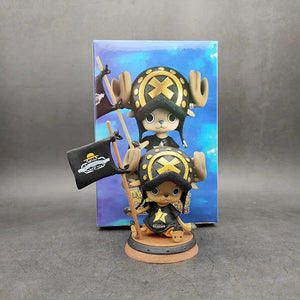 Planet Gates A / With box 9cm One Piece Figure Anime Chopper With Flag Action Figurine Doll Model Toys PVC Statue Collection Car Decoration Children Gifts
