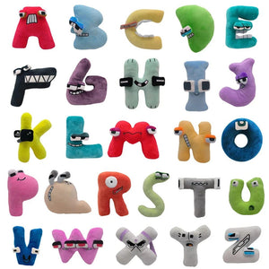 Planet Gates A--Z 26PCS 26pcs Alphabet Lore Plush English Letter Stuffed Animal Plushie Doll Toys Gift For Kids Children Educational Christmas Gifts