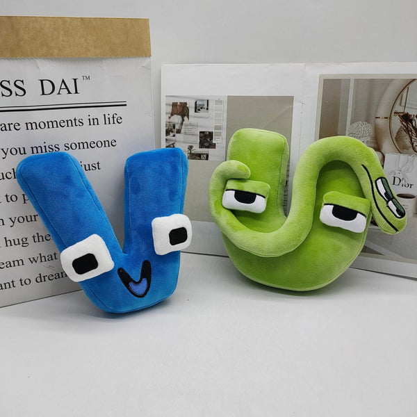 Planet Gates A--Z 26PCS 26pcs Alphabet Lore Plush English Letter Stuffed Animal Plushie Doll Toys Gift For Kids Children Educational Christmas Gifts