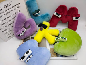Planet Gates A--Z 26PCS 26pcs Alphabet Lore Plush English Letter Stuffed Animal Plushie Doll Toys Gift For Kids Children Educational Christmas Gifts