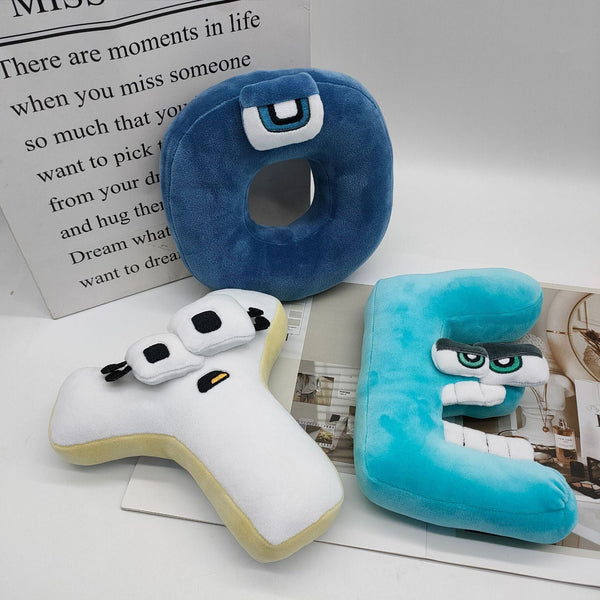 Planet Gates A--Z 26PCS 26pcs Alphabet Lore Plush English Letter Stuffed Animal Plushie Doll Toys Gift For Kids Children Educational Christmas Gifts