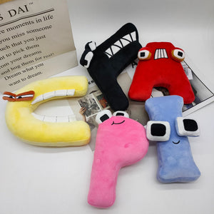 Planet Gates A--Z 26PCS 26pcs Alphabet Lore Plush English Letter Stuffed Animal Plushie Doll Toys Gift For Kids Children Educational Christmas Gifts
