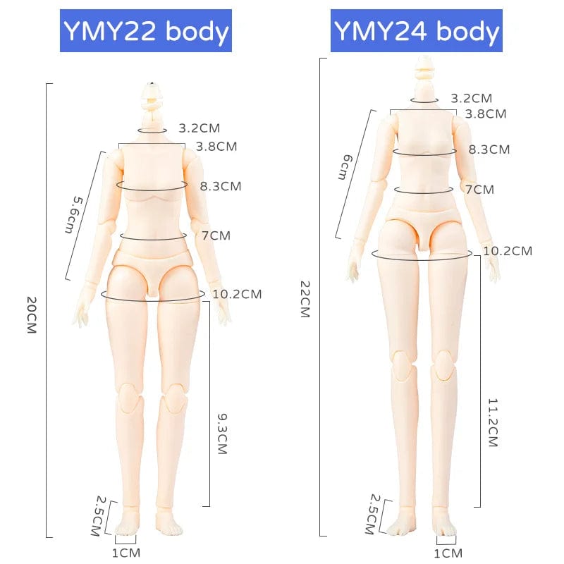 Planet Gates A03 / CHINA YMY22 Body Obitsu24 22cm Moveable Joints girl Doll for GSC, Blyth,ICY,1/6 Bjd Doll Head Figure Replacement Hand Toy Accessories