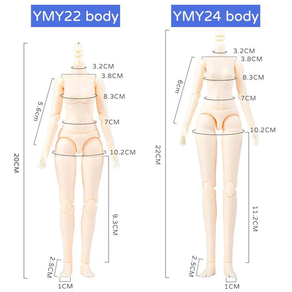 Planet Gates A03 / CHINA YMY22 Body Obitsu24 22cm Moveable Joints girl Doll for GSC, Blyth,ICY,1/6 Bjd Doll Head Figure Replacement Hand Toy Accessories