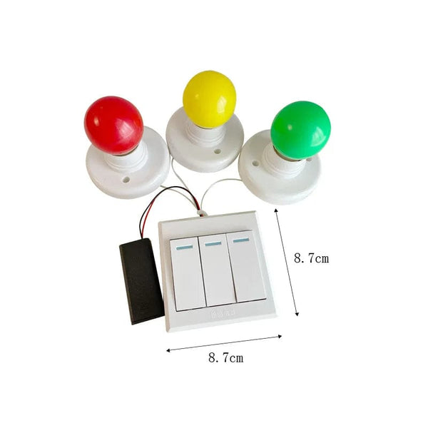 Planet Gates A05302 Busy Board DIY Material Accessories Lamps Doorbell Montessori Teaching Aids Hands-on Ability Sound Color Recognition Wooden Toys