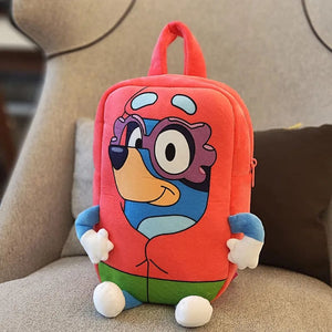 Planet Gates A06 Bluey Family Kawaii Bingo Cartoon Cute Plush Backpack Children's Schoolbags Anime Peripheral Girl Children Holiday Toy Gifts