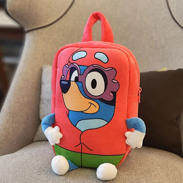 Planet Gates A06 Bluey Family Kawaii Bingo Cartoon Cute Plush Backpack Children's Schoolbags Anime Peripheral Girl Children Holiday Toy Gifts