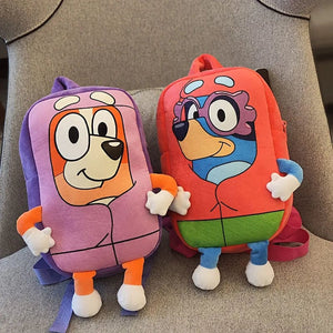 Planet Gates A06 Bluey Family Kawaii Bingo Cartoon Cute Plush Backpack Children's Schoolbags Anime Peripheral Girl Children Holiday Toy Gifts