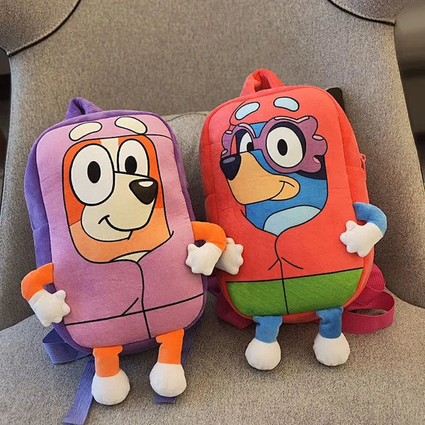 Planet Gates A06 Bluey Family Kawaii Bingo Cartoon Cute Plush Backpack Children's Schoolbags Anime Peripheral Girl Children Holiday Toy Gifts