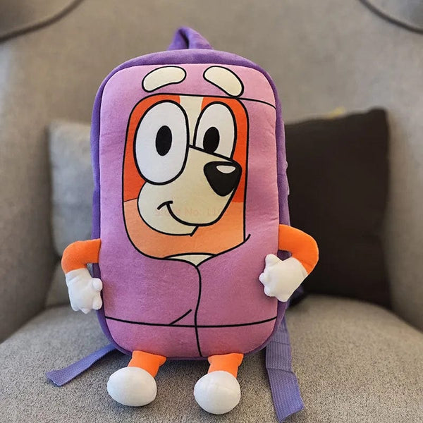 Planet Gates A06 Bluey Family Kawaii Bingo Cartoon Cute Plush Backpack Children's Schoolbags Anime Peripheral Girl Children Holiday Toy Gifts