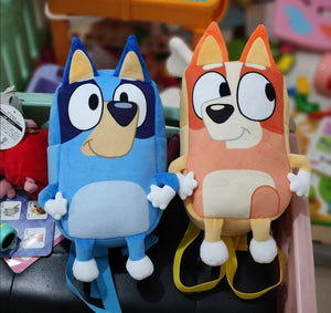 Planet Gates A06 Bluey Family Kawaii Bingo Cartoon Cute Plush Backpack Children's Schoolbags Anime Peripheral Girl Children Holiday Toy Gifts