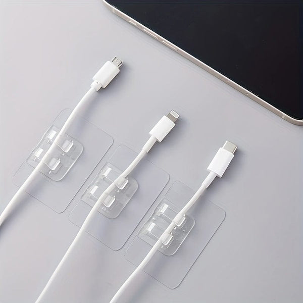 Planet Gates A1 25pcs Plastic Transparent Hooks For Outdoor String Lights, Punch Free Heavy Duty Cable Clips, Waterproof Self Adhesive Clips For Hanging Christmas Light, Outside UV-Resistant Clear Sticky Cord Holders Rope Organizer