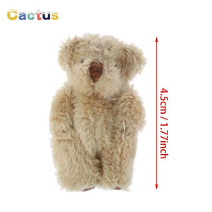 Planet Gates A1 4.5cm / 1PCS 4/4.5/6cm Mini Teddy Bear Plush Toy Joint Bear Cartoon Stuffed Dolls Long Ear Rabbit Toys Souvenirs For Children Small Gifts