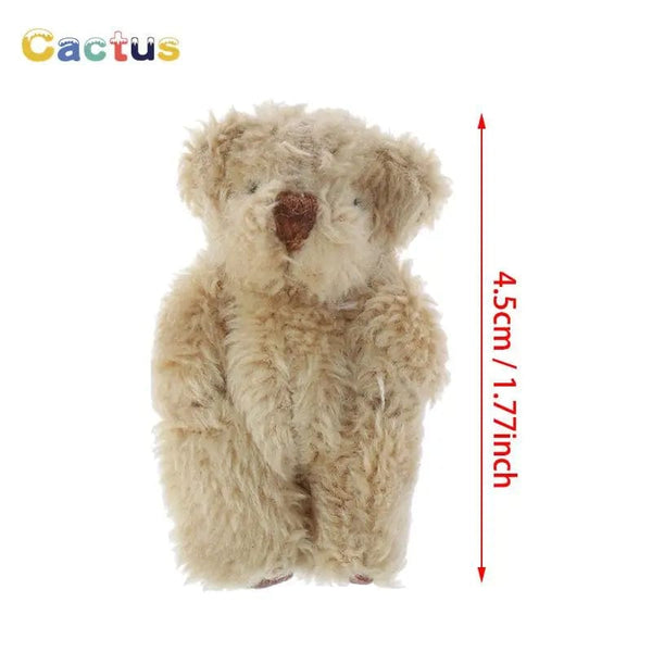 Planet Gates A1 4.5cm / 1PCS 4/4.5/6cm Mini Teddy Bear Plush Toy Joint Bear Cartoon Stuffed Dolls Long Ear Rabbit Toys Souvenirs For Children Small Gifts
