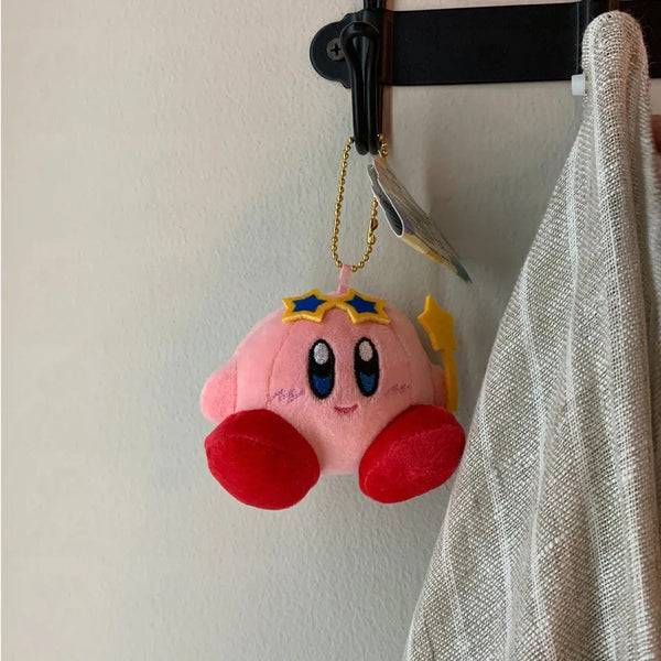 Planet Gates A1 Kawaii Star Kirby Plush Doll Pendant Children Schoolbag Key Chains Sweet Star Doll Home Decoration Birthday Gift for Girls