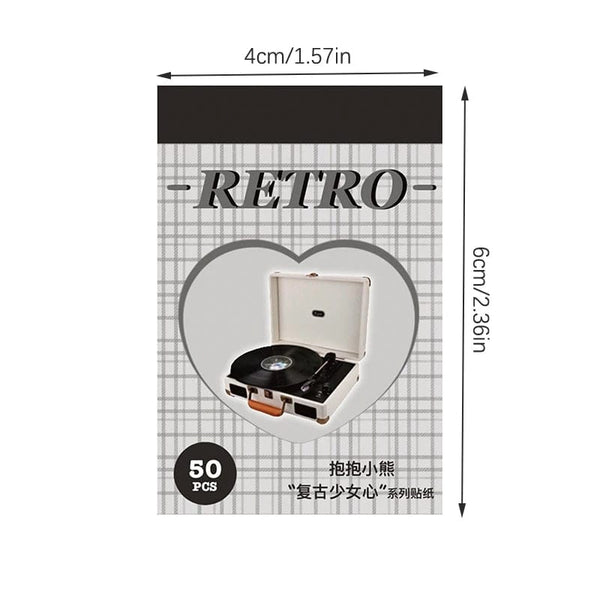 Planet Gates A11 50 Sheets Ins Cute Bear Party Stickers Planner Journal Collage DIY Card Decoration Material Sticker Book Kawaii Stationery