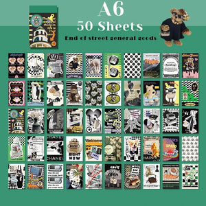 Planet Gates A11 50 Sheets Ins Cute Bear Party Stickers Planner Journal Collage DIY Card Decoration Material Sticker Book Kawaii Stationery