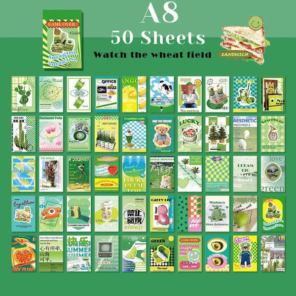 Planet Gates A11 50 Sheets Ins Cute Bear Party Stickers Planner Journal Collage DIY Card Decoration Material Sticker Book Kawaii Stationery