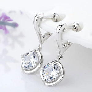 Planet Gates A128 925 Sterling Silver Female Luxury Crystal Round Stud Earrings Vintage Wedding Jewelry White Zircon Stone Earrings Wholesale
