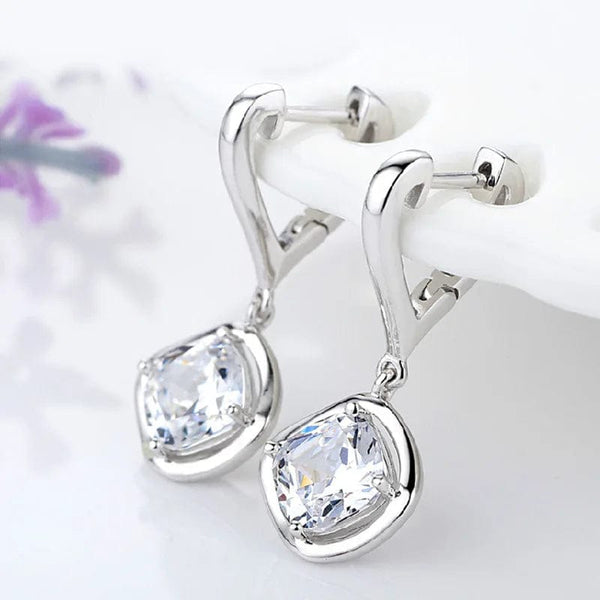 Planet Gates A128 925 Sterling Silver Female Luxury Crystal Round Stud Earrings Vintage Wedding Jewelry White Zircon Stone Earrings Wholesale