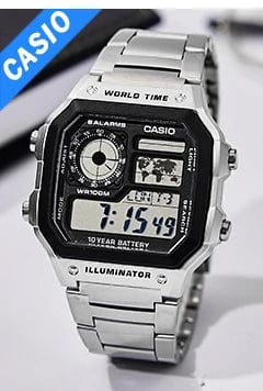 Planet Gates A159WA-N1D Casio watch silver watch men set brand luxury LED digital Waterproof Quartz men watch Sport military Wrist Watch relogio masculi