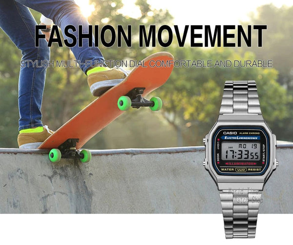 Planet Gates A159WA-N1D Casio watch silver watch men set brand luxury LED digital Waterproof Quartz men watch Sport military Wrist Watch relogio masculi