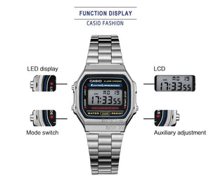 Planet Gates A159WA-N1D Casio watch silver watch men set brand luxury LED digital Waterproof Quartz men watch Sport military Wrist Watch relogio masculi