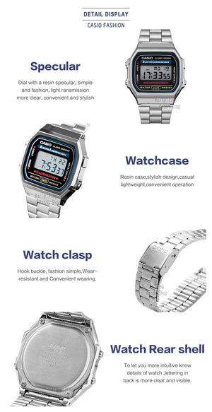 Planet Gates A159WA-N1D Casio watch silver watch men set brand luxury LED digital Waterproof Quartz men watch Sport military Wrist Watch relogio masculi