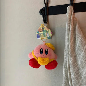 Planet Gates A2 Kawaii Star Kirby Plush Doll Pendant Children Schoolbag Key Chains Sweet Star Doll Home Decoration Birthday Gift for Girls