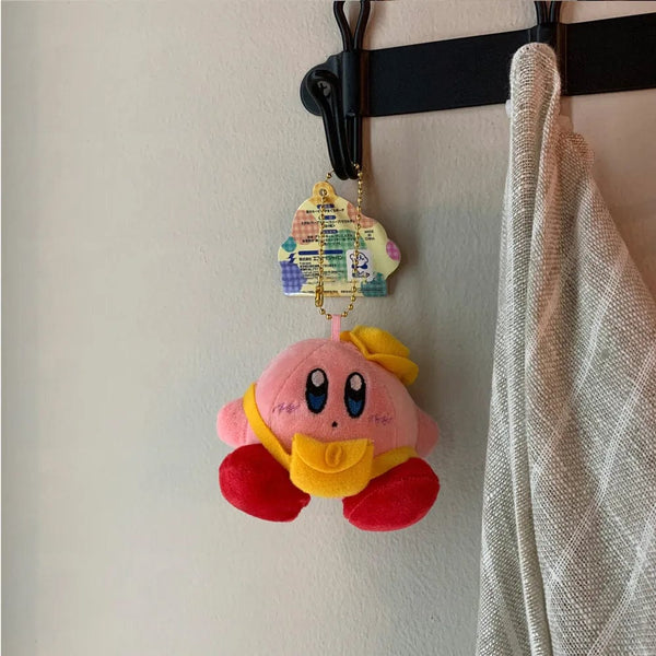 Planet Gates A2 Kawaii Star Kirby Plush Doll Pendant Children Schoolbag Key Chains Sweet Star Doll Home Decoration Birthday Gift for Girls