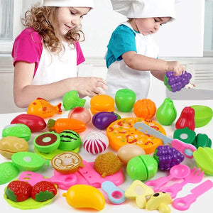 Planet Gates A25 25 PCs Set DIY Fruit Cutting Music Toy Simulation Vegetable Fruit and Vegetable Children's Toy Girl Boy Kitchen Food Set