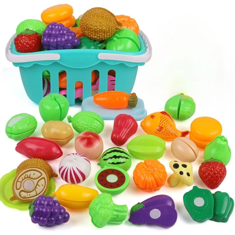 Planet Gates A25 25 PCs Set DIY Fruit Cutting Music Toy Simulation Vegetable Fruit and Vegetable Children's Toy Girl Boy Kitchen Food Set