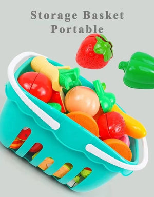 Planet Gates A25 25 PCs Set DIY Fruit Cutting Music Toy Simulation Vegetable Fruit and Vegetable Children's Toy Girl Boy Kitchen Food Set