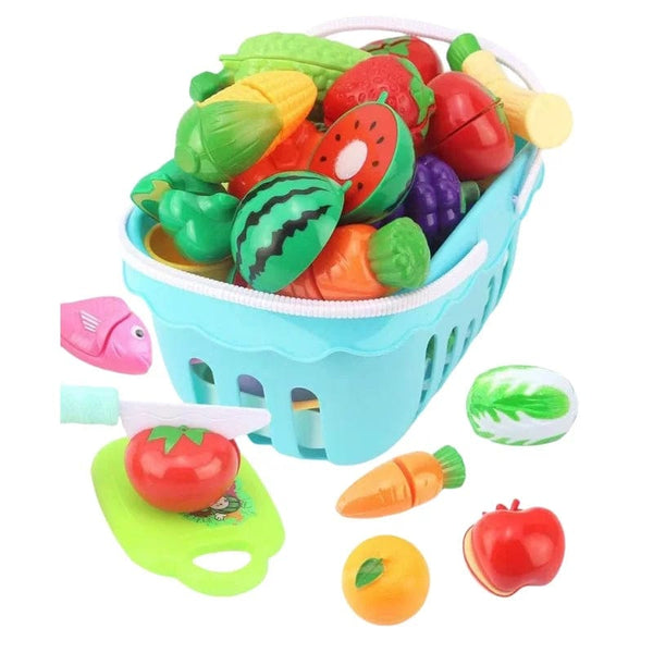Planet Gates A25 25 PCs Set DIY Fruit Cutting Music Toy Simulation Vegetable Fruit and Vegetable Children's Toy Girl Boy Kitchen Food Set