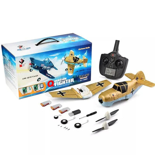 Planet Gates A250 3 batteries / CHINA WLtoys F4U A500 4Ch 6G/3D Stunt Plane Six Axis Stability Remote Control Airplane Electric RC Aircraft Drone Outdoor Toys